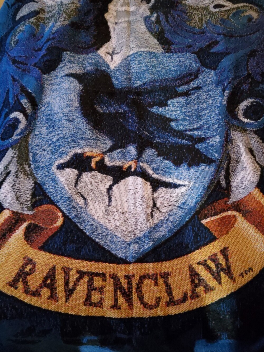 Ravenclaw Crest Woven Throw Blanket - Blue